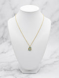 Collar corazón celeste