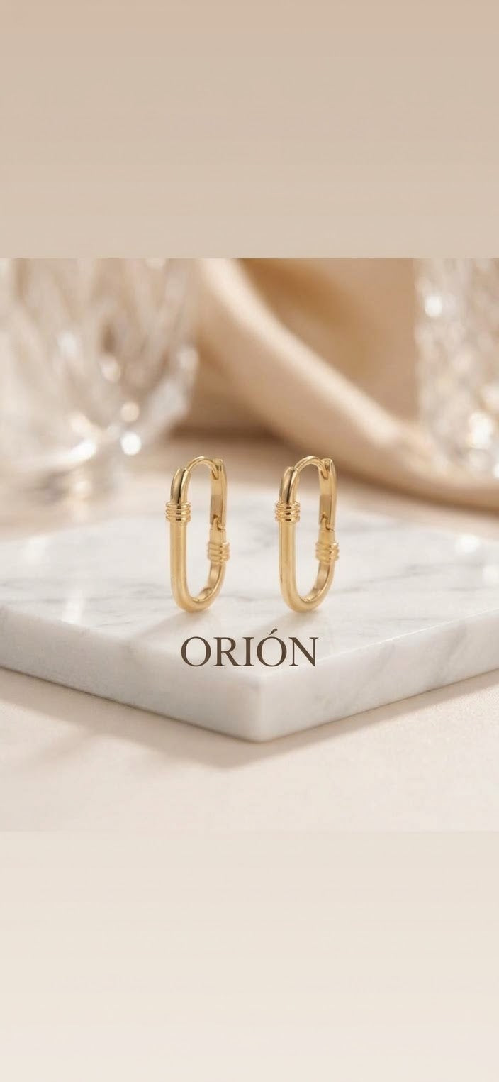 Aretes rectangulares minimalistas Orión